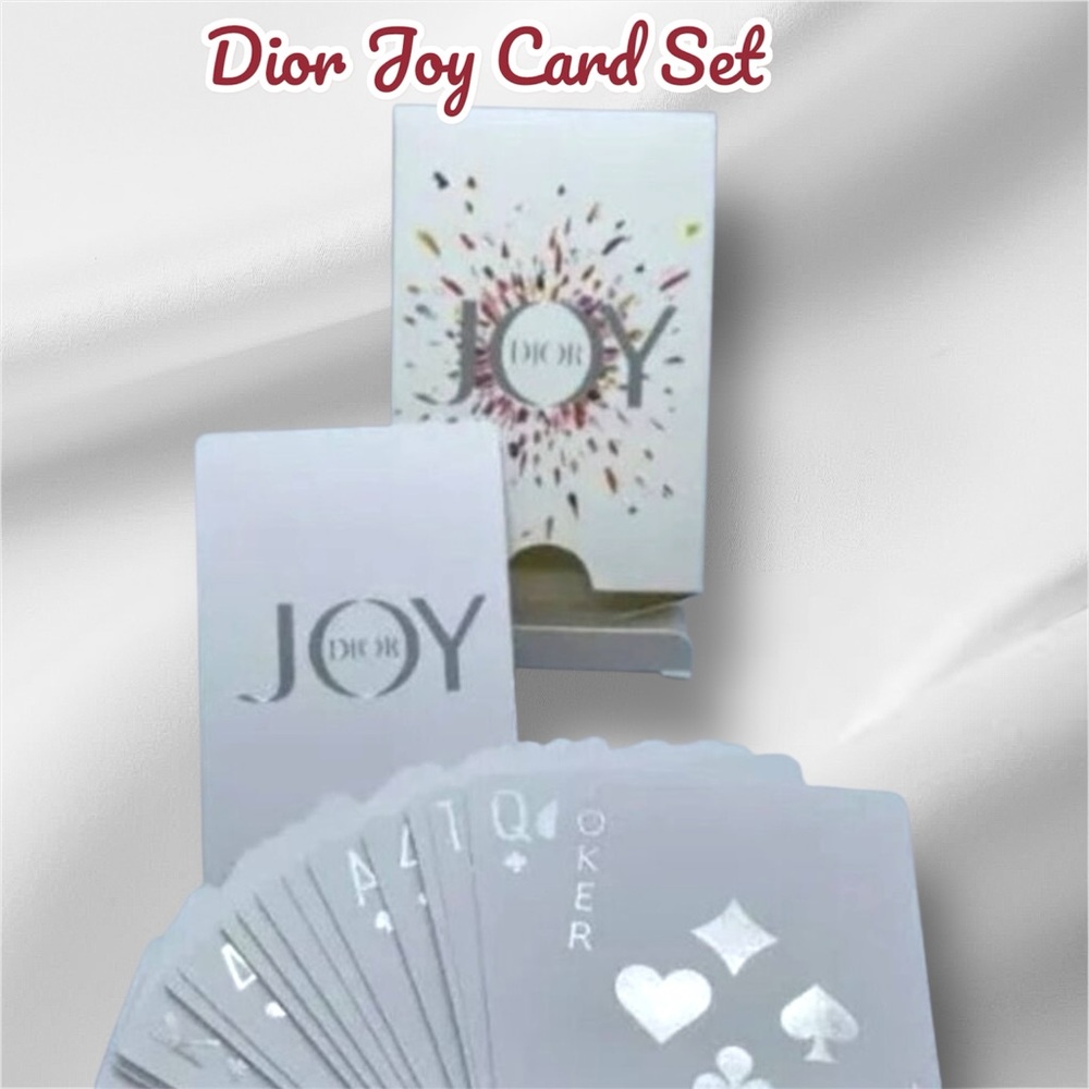 Dior Joy Card Set in White and Gray
